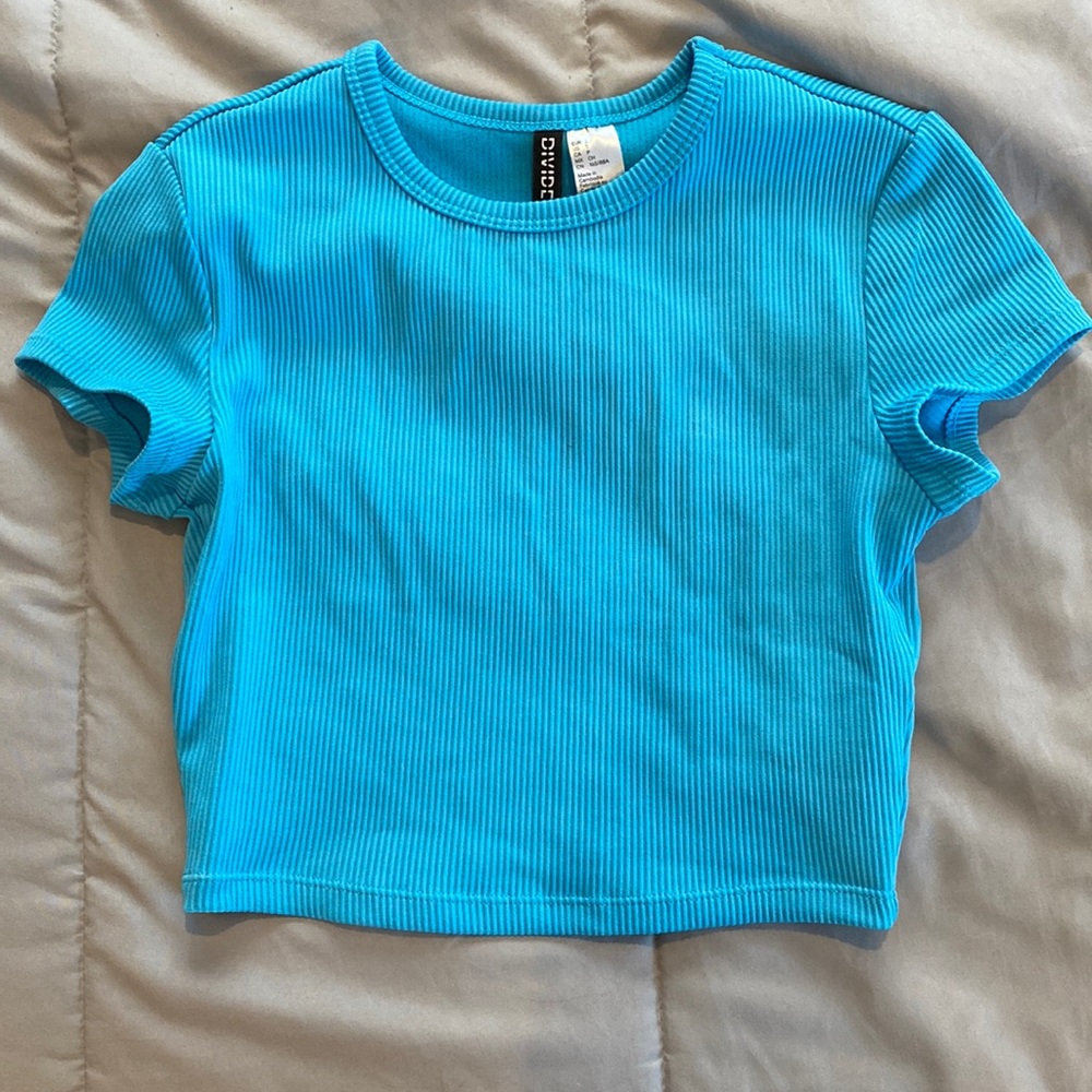 H&M blue crop top size S